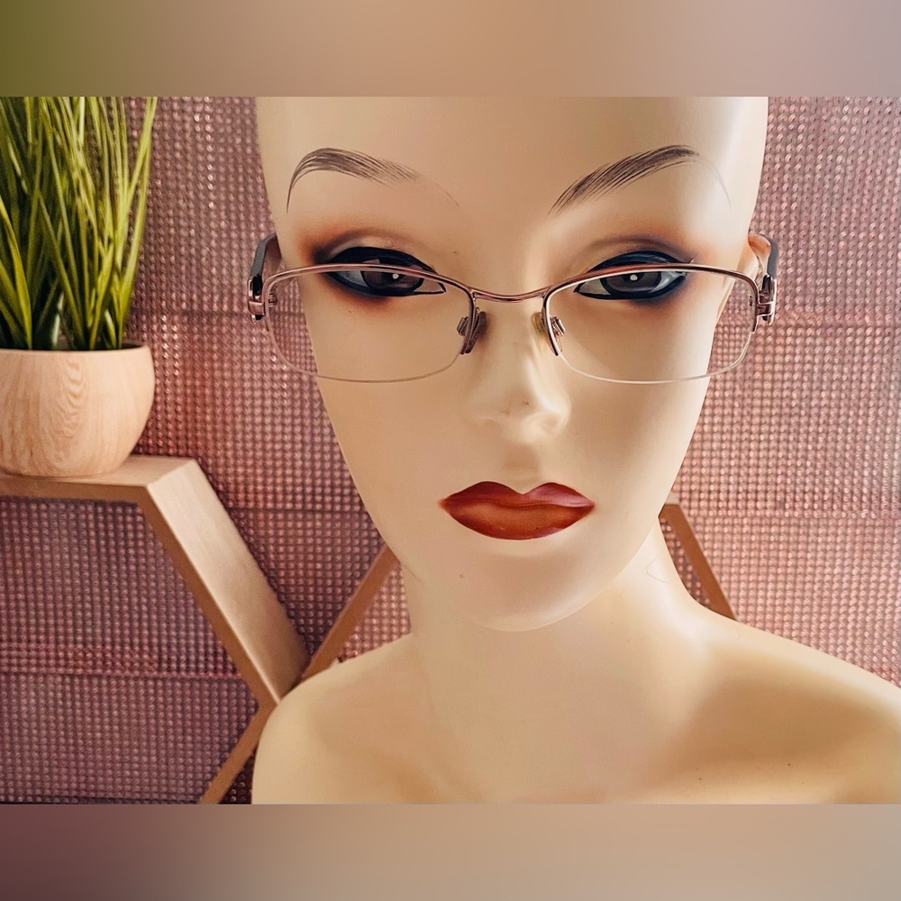 Authentic Burberry Eyeglass Frames Gold Clear Bro… - image 1